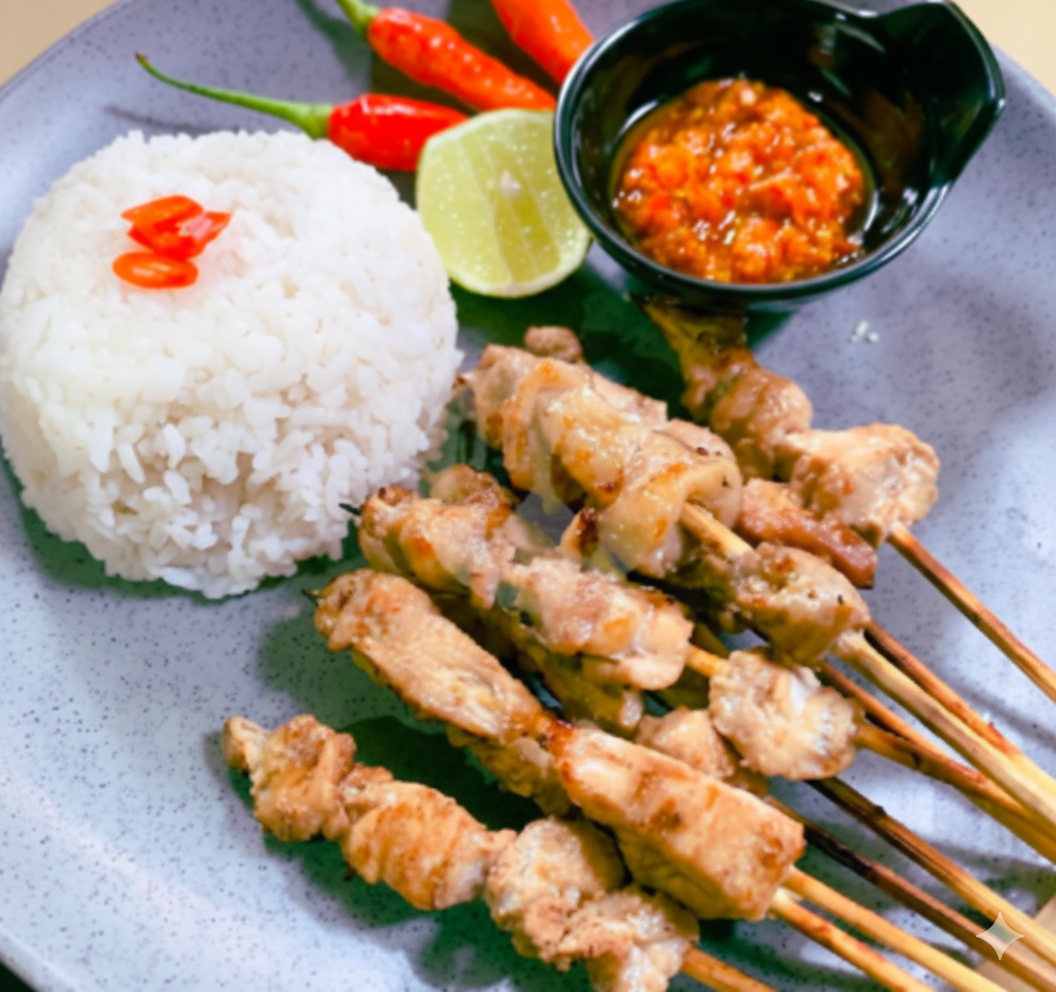 Sate Taichan Mix + Nasi Putih