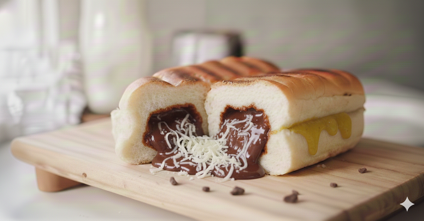 Roti Panggang Coklat + Keju